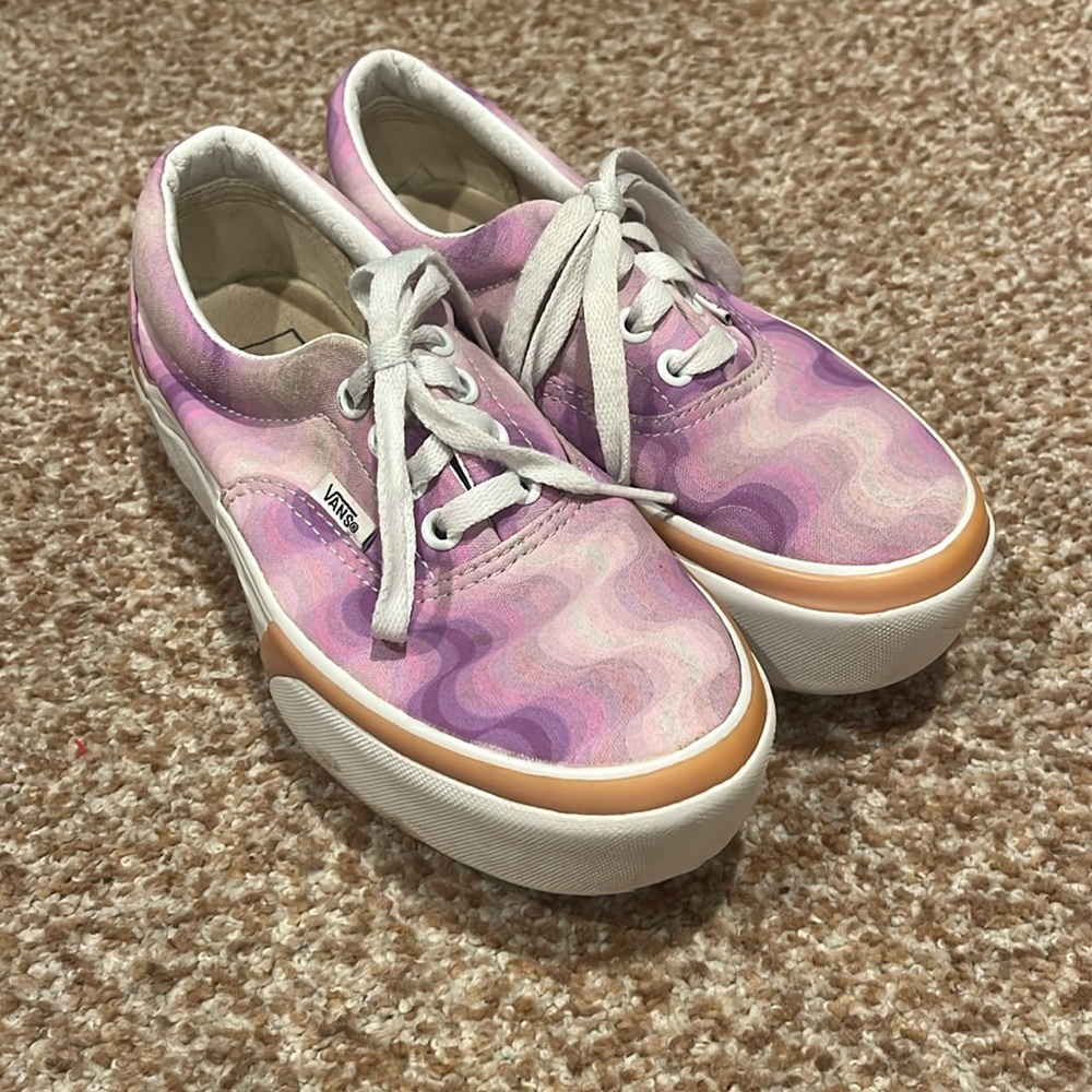 Vans Era Stacked Pink Lavender Gradient Platform Sneaker